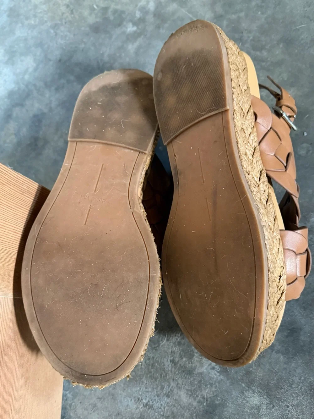 Dolce Vita Braided Leather Espadrille Platform Sandals - Brown